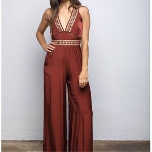 NWT The Jetset Diaries Whistler Fire Brick Jumpsuit Medium
